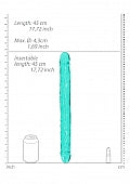Shots Toys Crystal Clear 18 Inches Realistic Double Dong