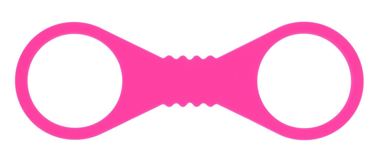 Sex & Mischief Hot Pink Fetish Play Silicone Hand Cuffs - - Cuffs And Restraints