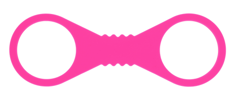 Sex & Mischief Hot Pink Fetish Play Silicone Hand Cuffs - Cuffs And Restraints