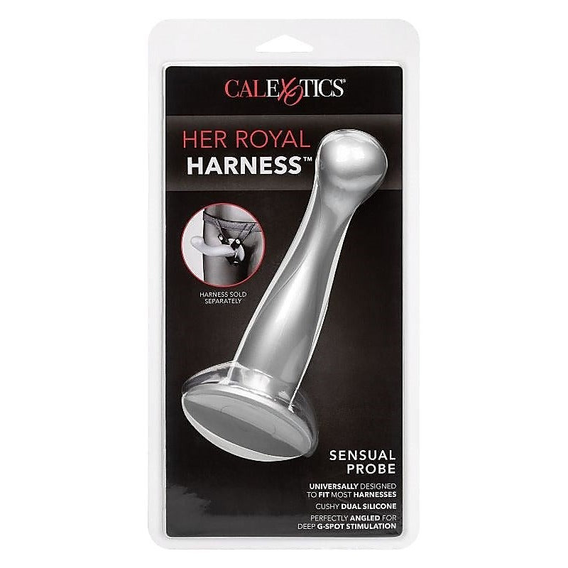 California Exotics Her Royal Harness Sensual Strap On Probe with G Spot Target - Strap On Sextoys