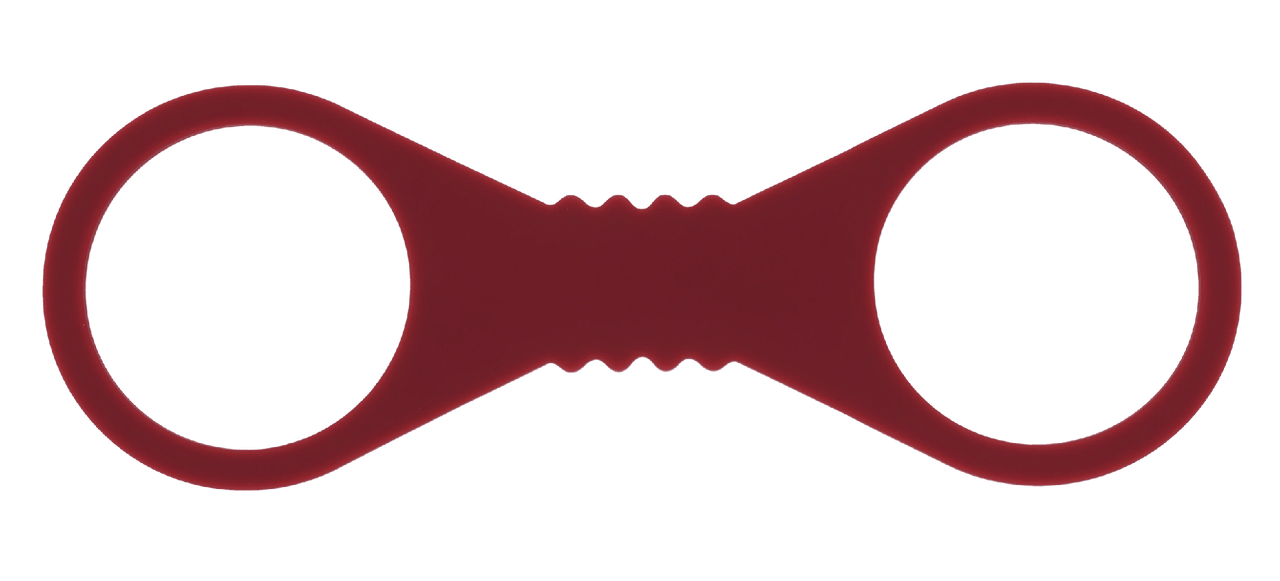 Sex & Mischief Enchanted Silicone BDSM Wrist Cuffs Burgundy - - Cuffs And Restraints