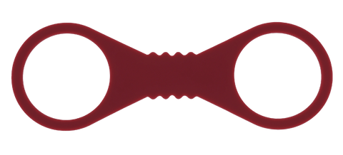Sex & Mischief Enchanted Silicone BDSM Wrist Cuffs Burgundy - Cuffs And Restraints