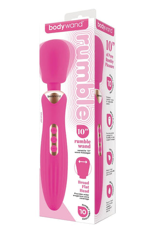 Xgen Bodywand RUMBLE Rechargeable Vibrator Hot Pink with Flexible Neck - Body Wands