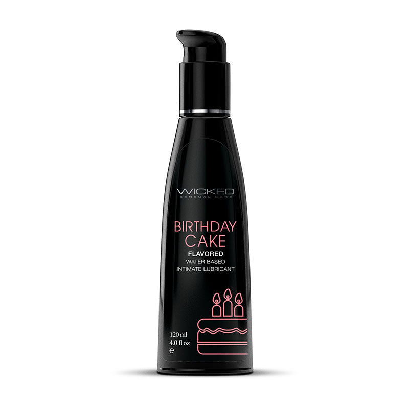 Wicked Aqua Birthday Cake Flavoured Water Based Lubricant - Water Based Lubes
