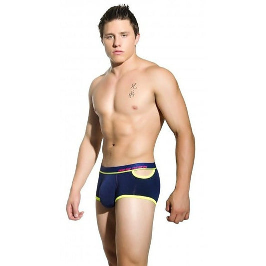 Almost Naked Quirk Boxer Navy by Andrew Christian - Jocks and G-Strings