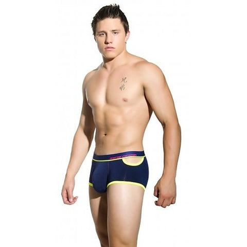 Almost Naked Quirk Boxer Navy by Andrew Christian - Jocks and G-Strings