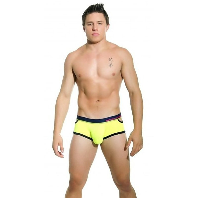 Almost Naked Quirk Boxer Neon Yellow by Andrew Christian - Jocks and G-Strings