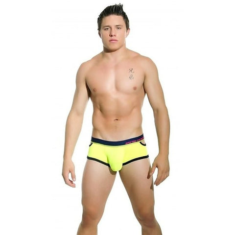 Almost Naked Quirk Boxer Neon Yellow by Andrew Christian - Jocks and G-Strings