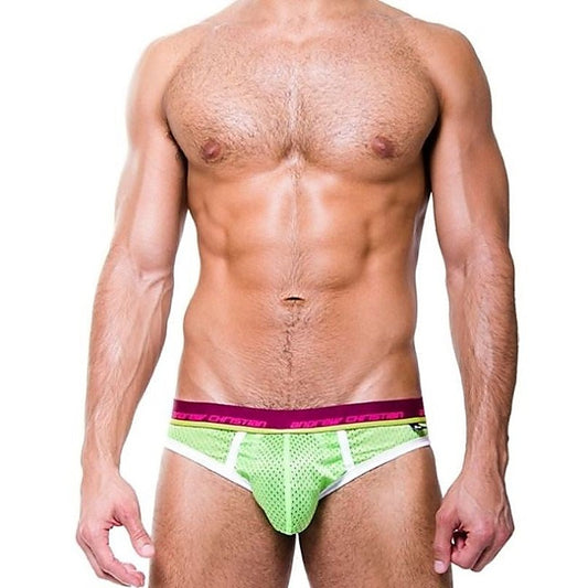 Electric Air Jock w/ Show-It Tech Lime - Mens Briefs And Boxers