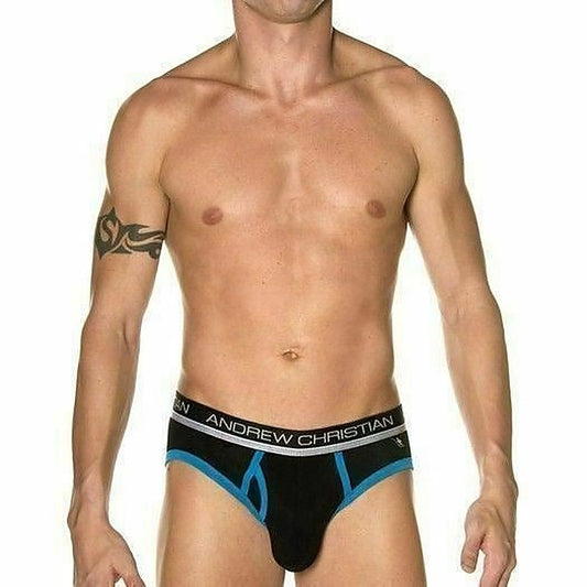 Air Sculpt Brief Black by Andrew Christian - Mens Briefs And Boxers