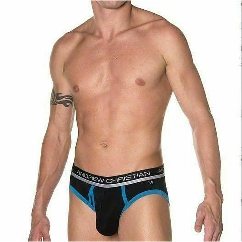 Air Sculpt Brief Black by Andrew Christian - Mens Briefs And Boxers