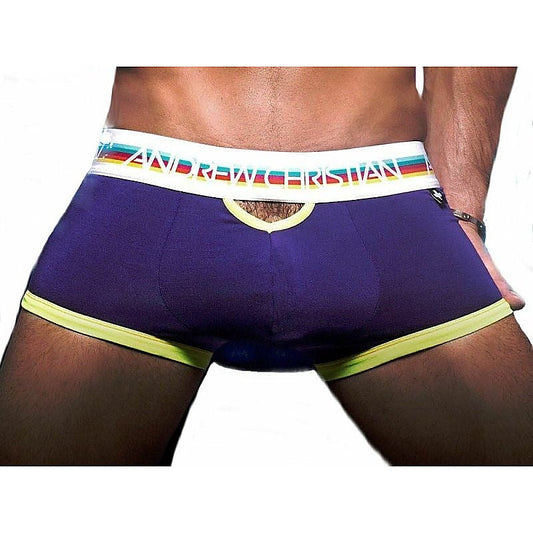 Teaser Mens Boxer Purple Small by Andrew Christian - Mens Briefs And Boxers
