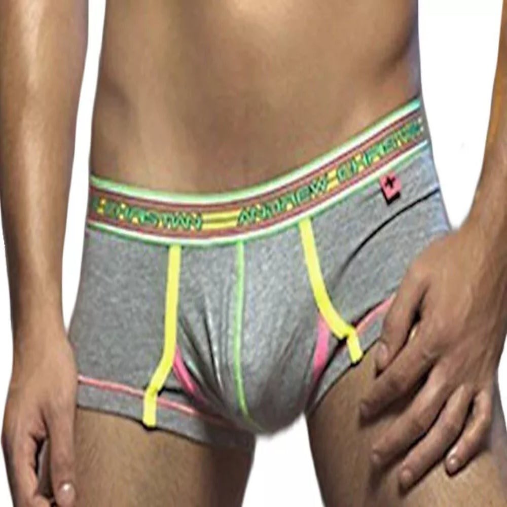 Andrew Christian Andres Christian Show It Tagless Men Boxer Grey Enhancement - - Mens Briefs And Boxers