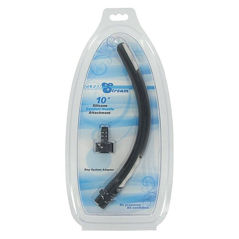 Clean Stream Black Silicone Comfort Nozzle by XR Brands - Enemas and Douches