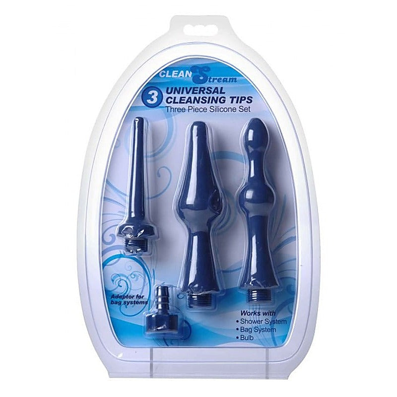 CleanStream Universal 3 Piece Silicone Enema Attachment Set - Enemas and Douches