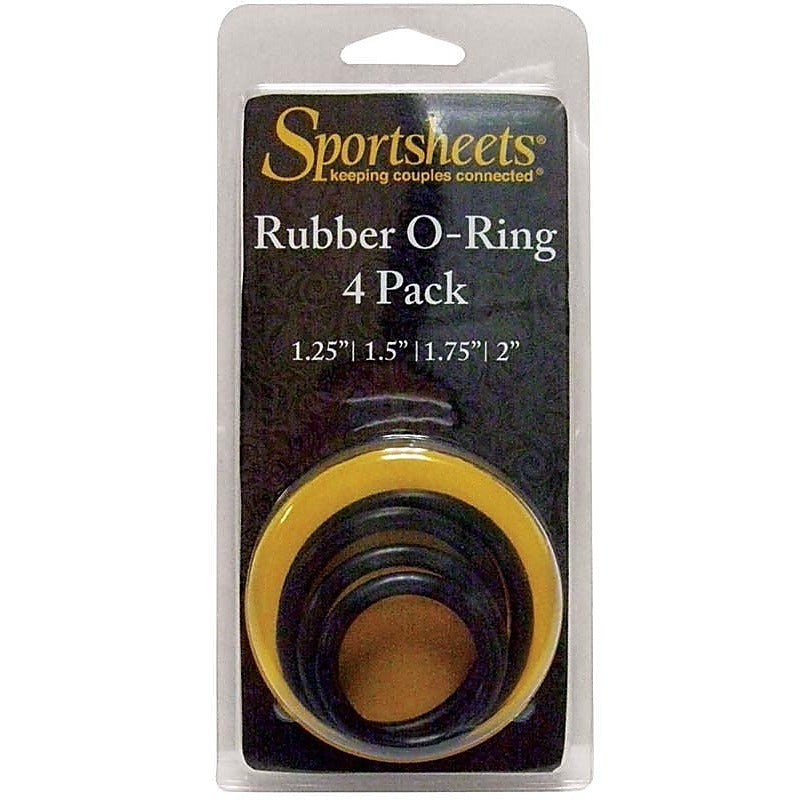 Rubber O-Cock Ring 4 Pack by Sportsheets - Cock Rings