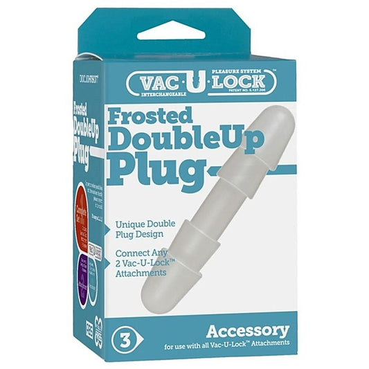 Vac-U-Lock Double Up Plug Frost by Doc Johnson - Strap On Sextoys