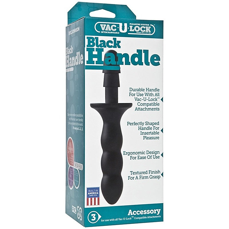 Vac-U-Lock Black Handle by Doc Johnson - Non-Realistic Dildos
