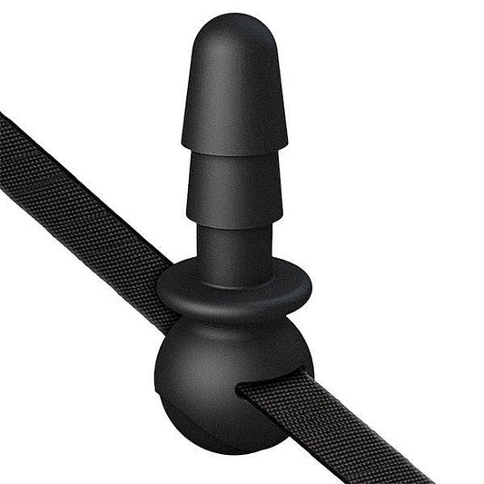 Vac-U-Lock Black Ball Gag by Doc Johnson - Strap On Sextoys