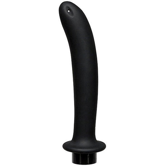 Kink Flow Silicone Anal Douche Accessory Extra Deep Black - Enemas and Douches