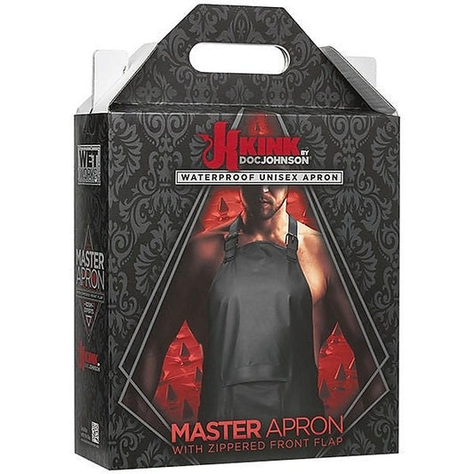 Kink Wet Works Master Apron Black by Doc Johnson - His Fetish