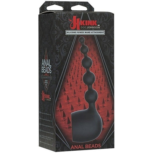 Kink Silicone Wand Attachment Anal Beads by Doc Johnson - Body Wands