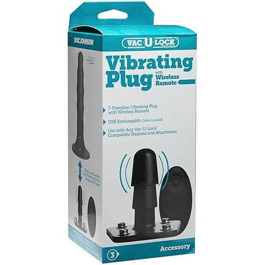 Vac-U-Lock Vibrating Plug by Doc Johnson - Strap On Sextoys