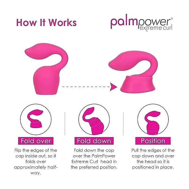 BMS Factory Palm Power Extreme Pleasure Cap Attachment Curved Clitoral - Anal Vibrators