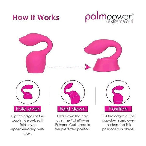 BMS Factory Palm Power Extreme Pleasure Cap Attachment Curved Clitoral - Anal Vibrators