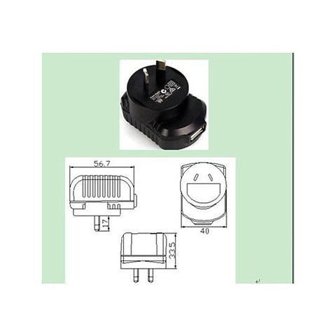 Mains Plug 5v USB AC Adapter I Type by BDStyle - Vibrator Accessories