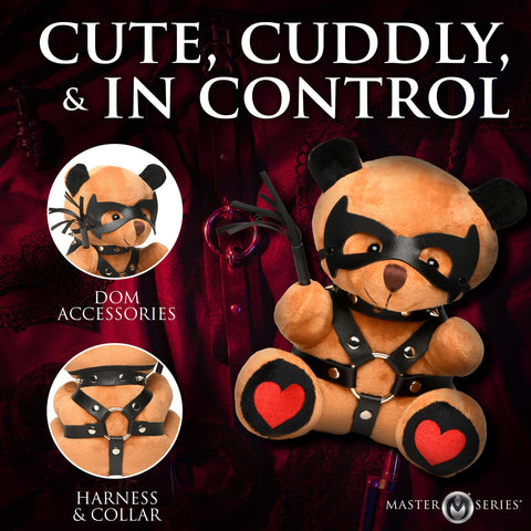 XR Brands Bondage Play Dom Teddy Bear Plushy - Party Gifts and Novelties