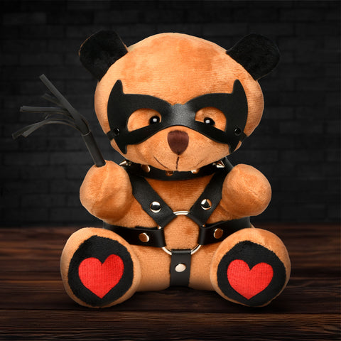XR Brands Bondage Play Dom Teddy Bear Plushy - Party Gifts and Novelties