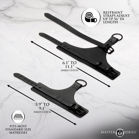 XR Brands Master Series All Access Bed Restraint Kit - Bondage Kits