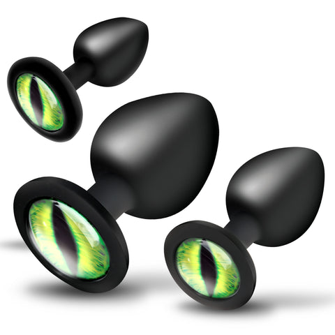 XR Brands Creature Cocks Creature Eyes Silicone Butt Plug Set - Butt Plugs