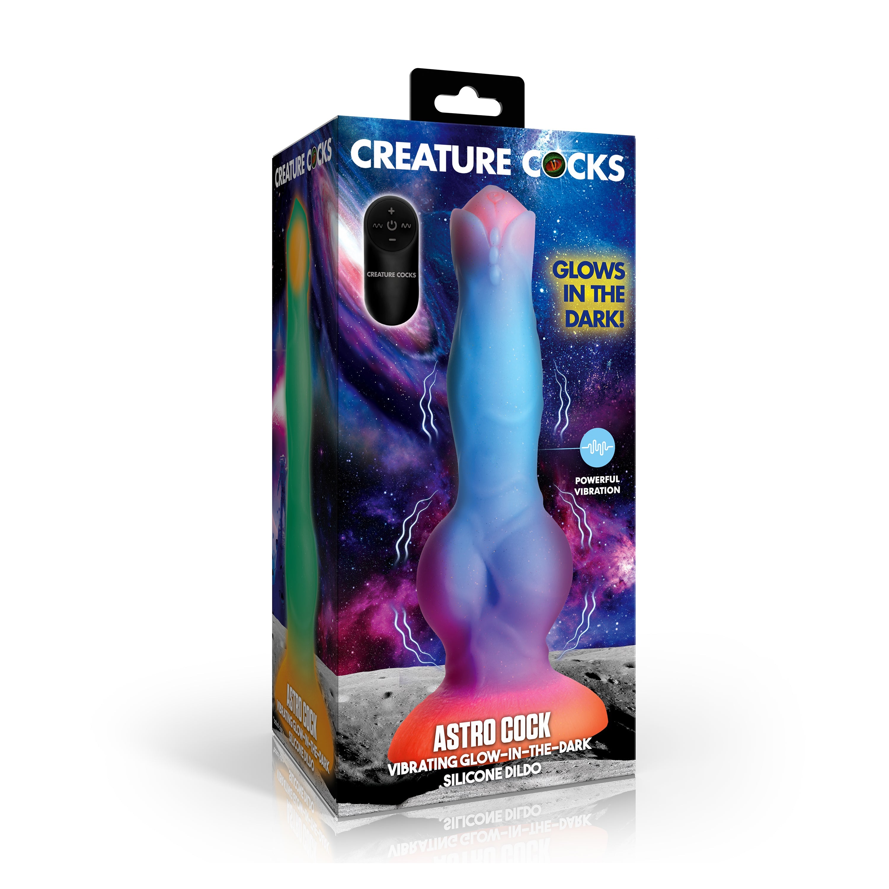 XR Brands Creature Cocks Astro Cock Vibrating Fantasy Dildo - - Vibrating Dildos