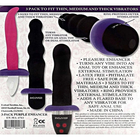 Evolved Anal Stopper Vibrator Enhancer Black Safety Ring for Anal Play - Prostate Toys