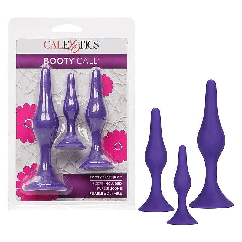 Booty Silicone Anal Trainer Kit Purple by California Exotics - Butt Plugs