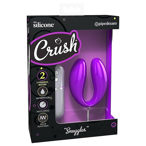 Pipedream Crush Snuggles Remote Control Couples Vibrator with Dual Bullets - Clit Ticklers and Pulsators