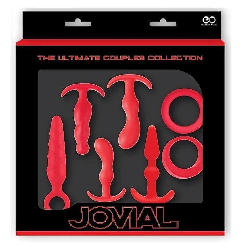 Jovial 7 Piece Anal Kit Red by NANMA Corporation - Butt Plugs