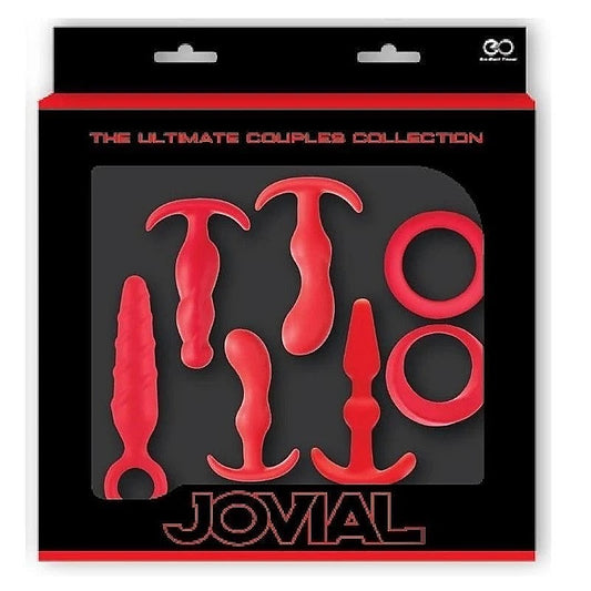 Jovial 7 Piece Anal Kit Red by NANMA Corporation - Butt Plugs