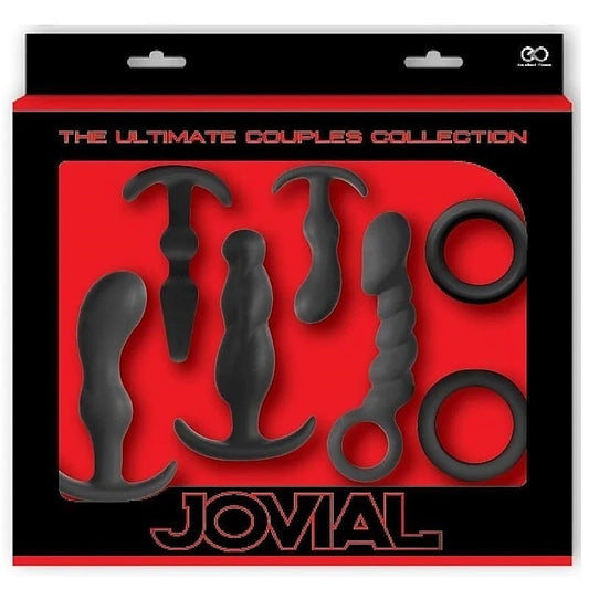 Jovial 7 Piece Anal Kit Black by NANMA Corporation - Butt Plugs