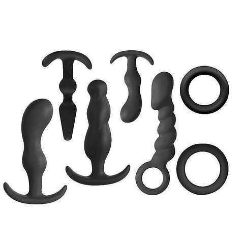 Jovial 7 Piece Anal Kit Black by NANMA Corporation - Butt Plugs