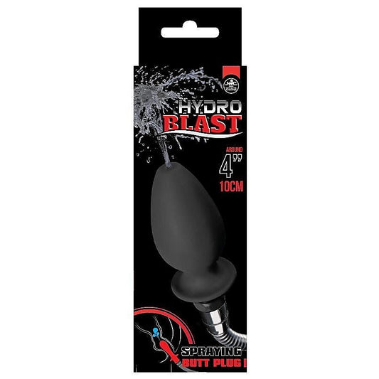 Hydro Blast 4 Inch Silicone Anal Cleansing Douche Black - Anal Cleansing