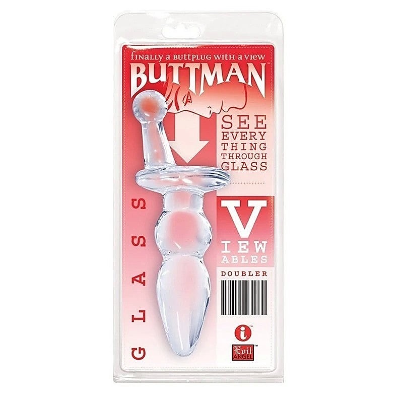 Viewable Glass Butt Plug Doubler by Icon Brands - Butt Plugs