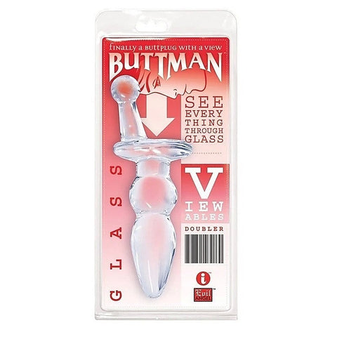 Viewable Glass Butt Plug Doubler by Icon Brands - Butt Plugs