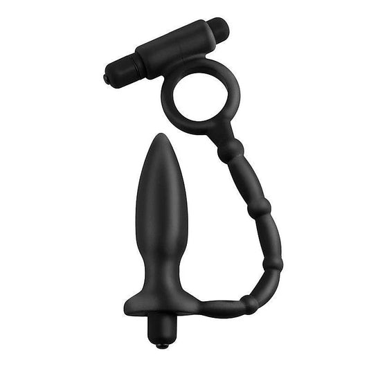 Anal Fantasy Collection Ass Kicker with Cockring - Butt Plugs