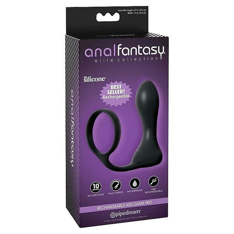 Anal Fantasy Elite Rechargeable Ass-Gasm Pro Cock Ring - Prostate Toys