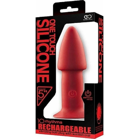 Excellent Power One Touch Rechargeable Silicone Butt Plug - Anal Vibrators
