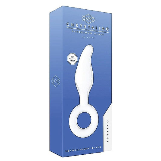 Chrystalino Gripper White by Shots Toys - Glass Sex Toys