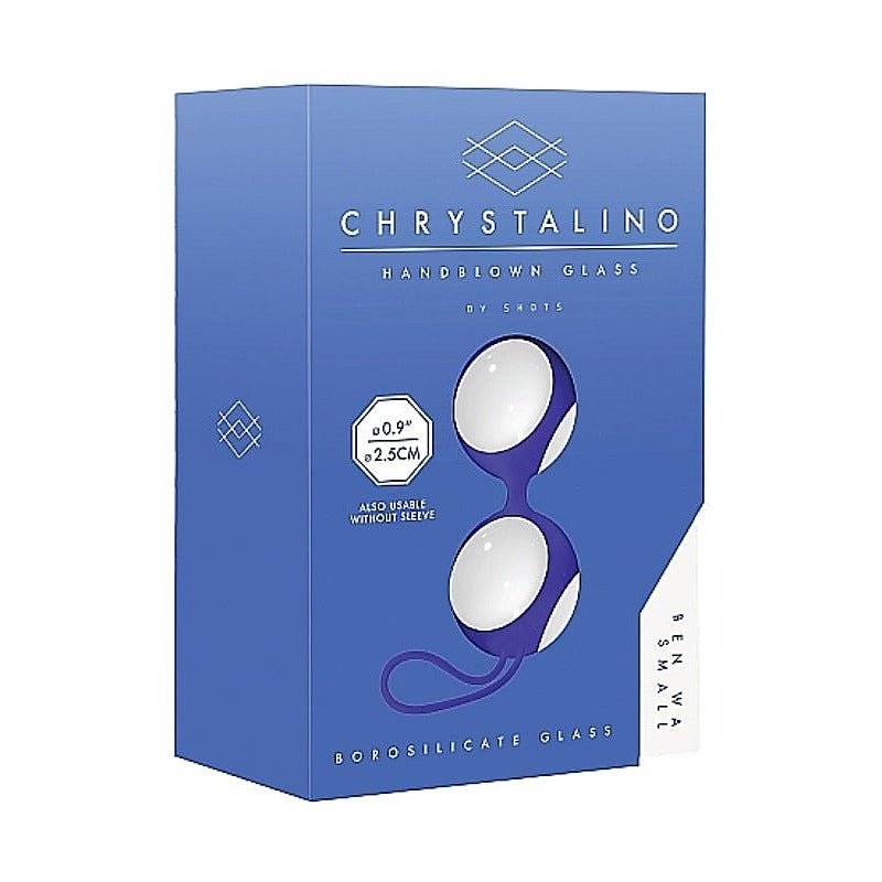 Chrystalino Ben Wa Small White by Shots Toys - Glass Sex Toys